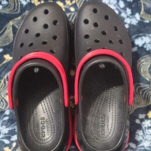 CROCS Kids Black and Red Comfort Sandals